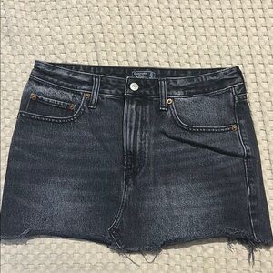 A&F Dark Denim Mini Skirt